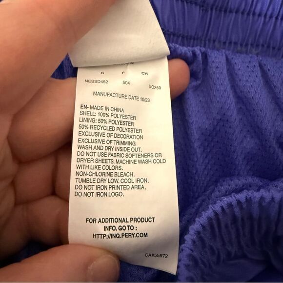 Nike Athletic Shorts Womens Small Purple Blue Elastic Waist Lined Running - Picture 8 of 11